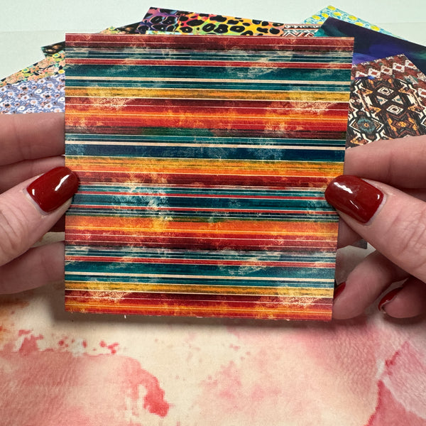 4" x 4" Pattern Acrylic Serape