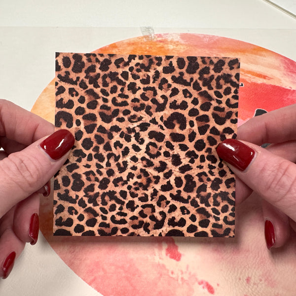 4" x 4" Pattern Acrylic Leopard