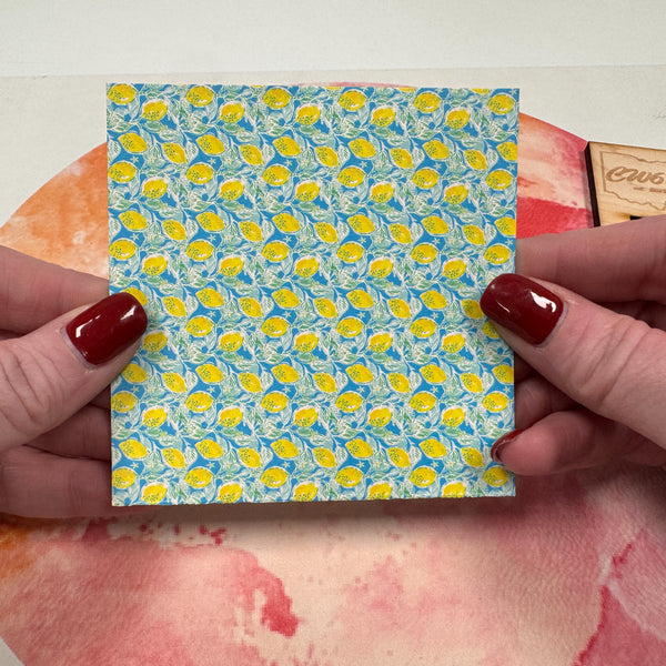 4" x 4" Pattern Acrylic Lemony