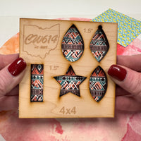 4" x 4" Pattern Acrylic Western Aztec