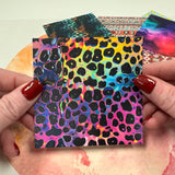 4" x 4" Pattern Acrylic Rainbow Cheetah