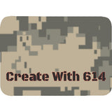 Laserable Leatherette Patch Rectangle Large Digital Woodland Camo Black