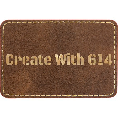 Size: 1.5  x 1.5  - Debossed or embossed leather patches for a rugged  look - PTCHLTH15