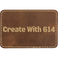 Laserable Leatherette 3" x 2" Rectangle Patch with Adhesive Rustic Gold | Create With 614