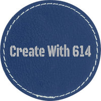 Laserable Leatherette 2.5" Round Patch with Adhesive