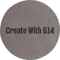 Laserable Leatherette 2.5" Round Patch with Adhesive