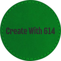 Laserable Leatherette 2.5" Round Patch with Adhesive