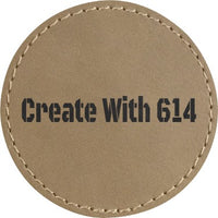 Laserable Leatherette 2.5" Round Patch with Adhesive