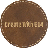 Laserable Leatherette 2.5" Round Patch with Adhesive