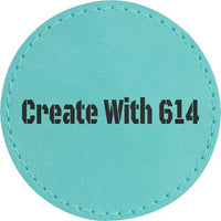 Laserable Leatherette 2.5" Round Patch with Adhesive