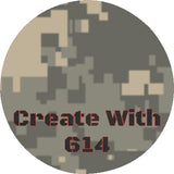 Laserable Leatherette Patch Round Large Digital Woodland Camo Black