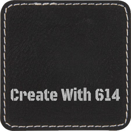 Square Patch w/Adhesive, 3 x 3, Laserable Leatherette