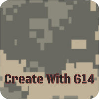 Laserable Leatherette Patch Square Large Digital Woodland Camo Black