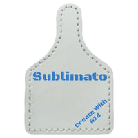 Sublimato Sublimation Leatherette Faux Leather Patch Cow Tag 2" x 3" with Adhesive