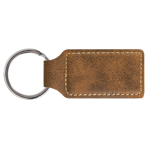 Brown leatherette keychains for sublimation